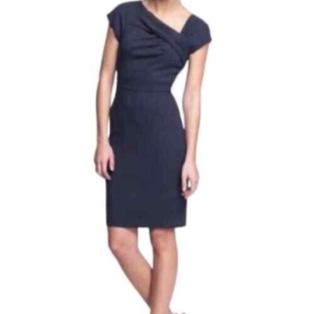 J. Crew Blue Asymmetrical Sheath Dress for Cocktail